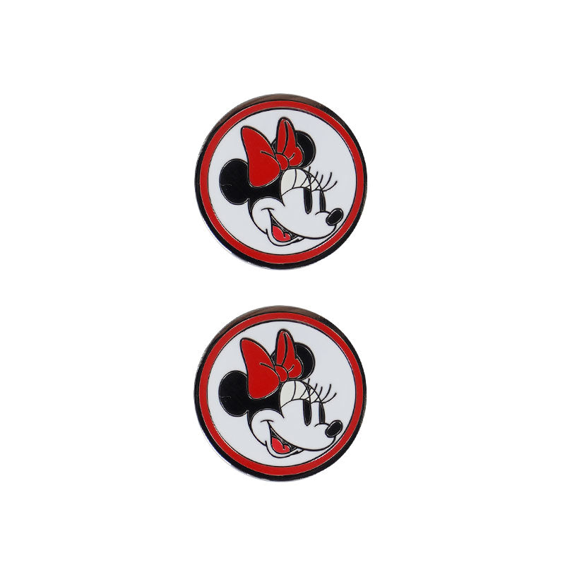 DISNEY Mickey & Friends 2 Ball Marker & 1 Hat Clip Set (Red)