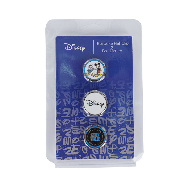 DISNEY Mickey & Friends 2 Ball Marker & 1 Hat Clip Set (Blue)