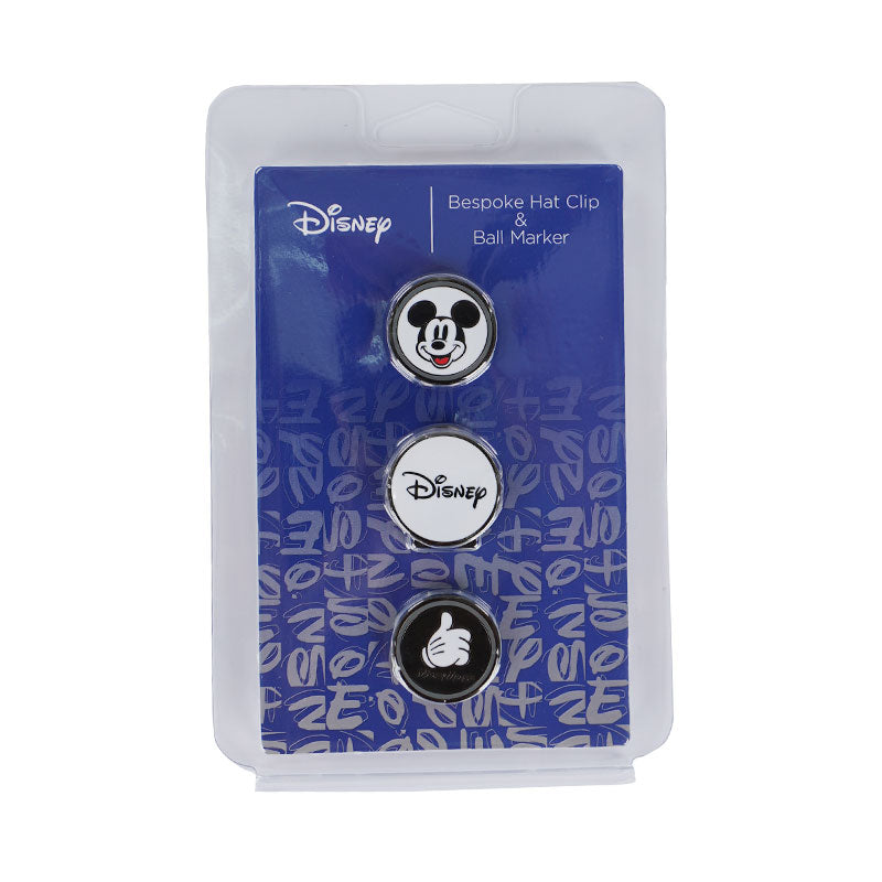 DISNEY Mickey & Friends 2 Ball Marker & 1 Hat Clip Set (Black)