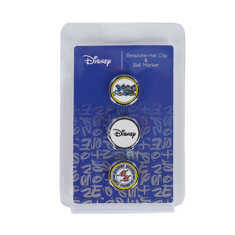 DISNEY Mickey & Friends 2 Ball Marker & 1 Hat Clip Set (Yellow)